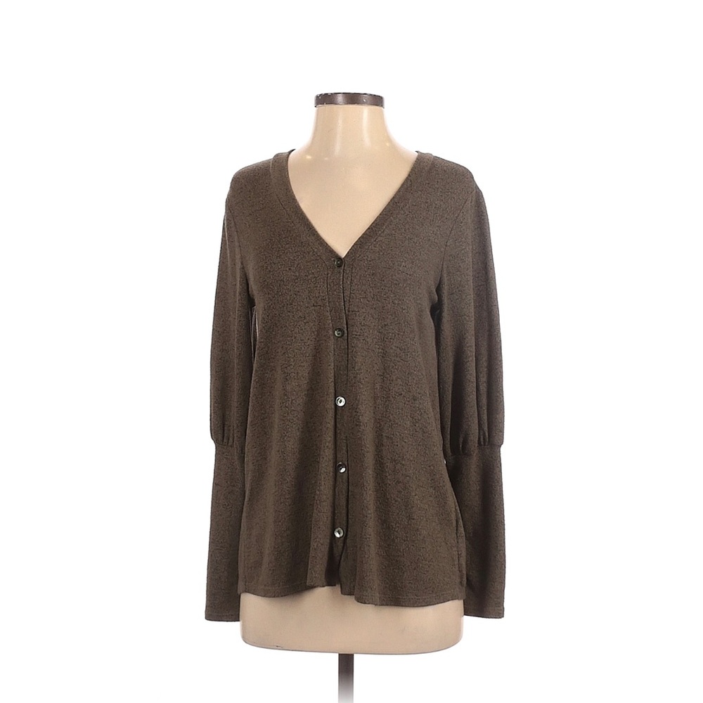 Green Envelope soft button down cardigan